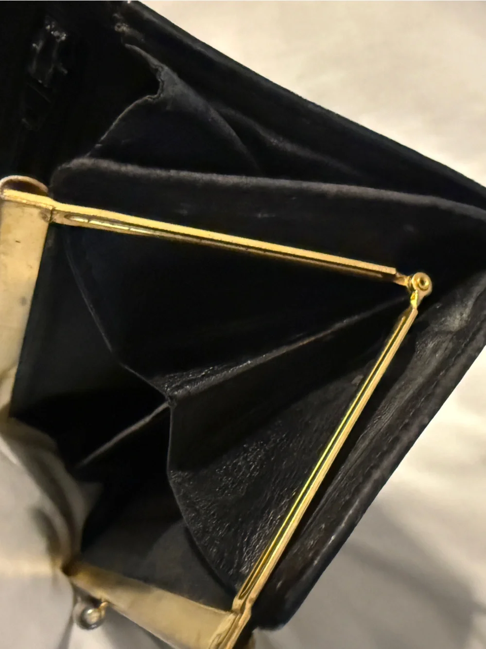 Christian Dior Black Oblique Trotter Bifold Kisslock Wallet